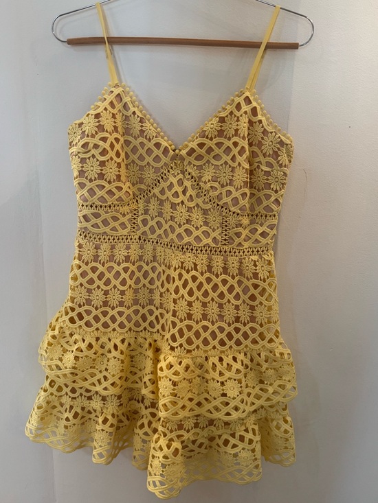 Lulus Dresses & Skirts - Lulu's Yellow Summer Lace Dress
